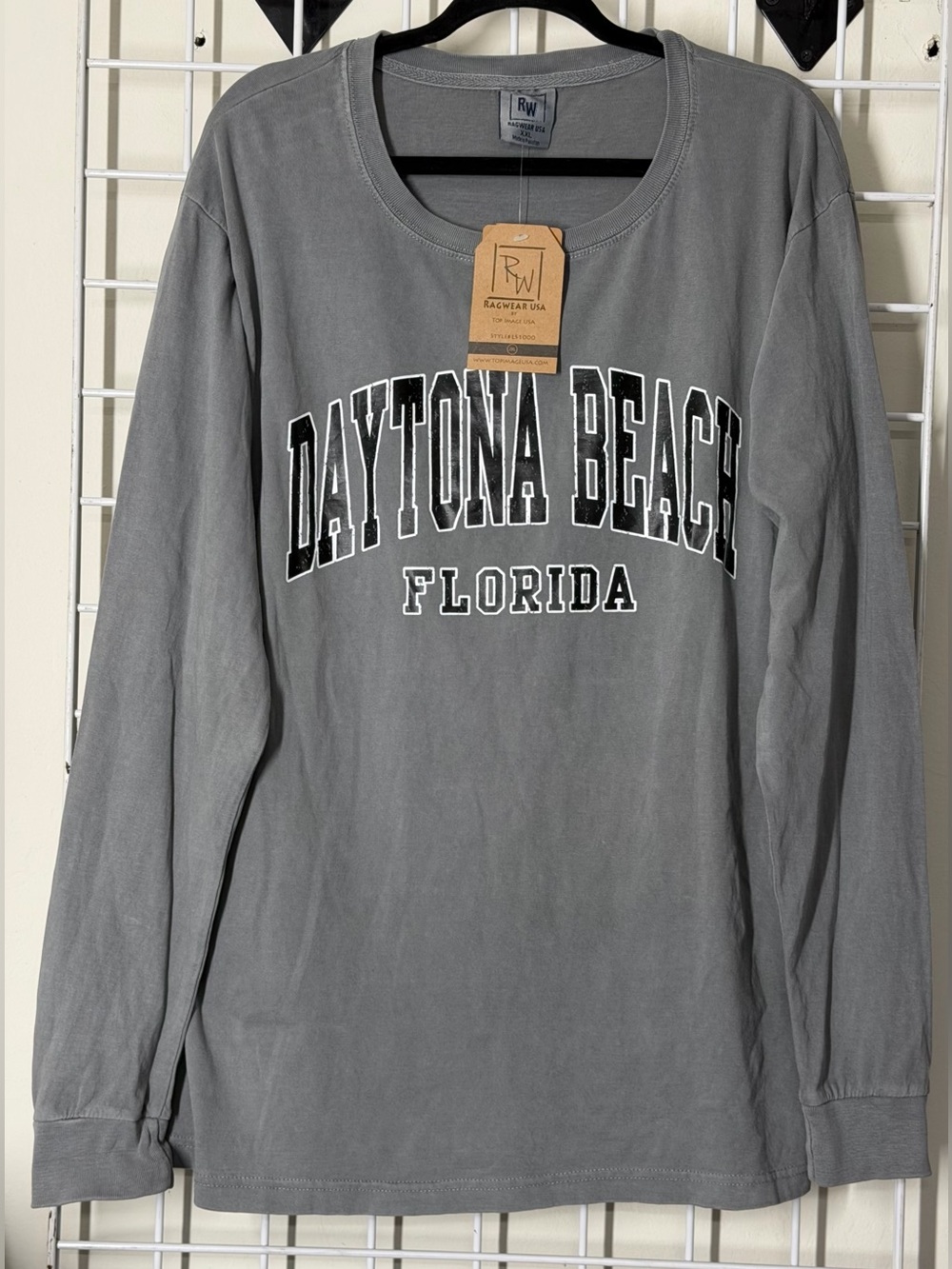 Daytona Beach Florida Long Sleeve Tee - Gray 2XL New With Tags
